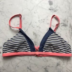 Splendid Striped Neon Bathing Suit Swim Bikini Top